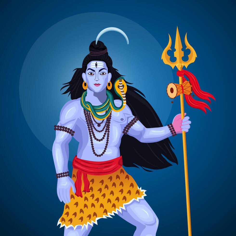 contento maha shivratri póster vector