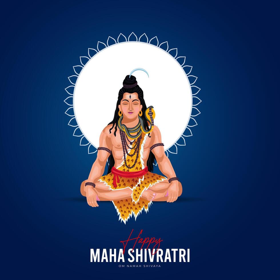 Happy Maha Shivratri Maha, Shivaratri Wishes, Happy Maha Shivratri Social Media Post , Shivratri Web Banner, Story, Print vector