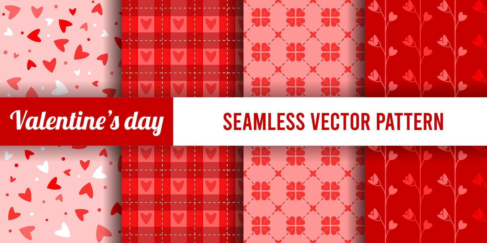 valentine's day seamless vector pattern digital printable paper
