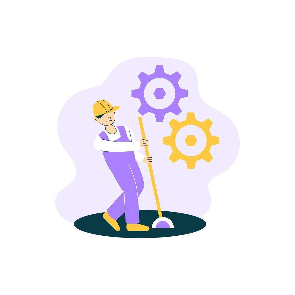 Maintenance Process - Flat Design vector