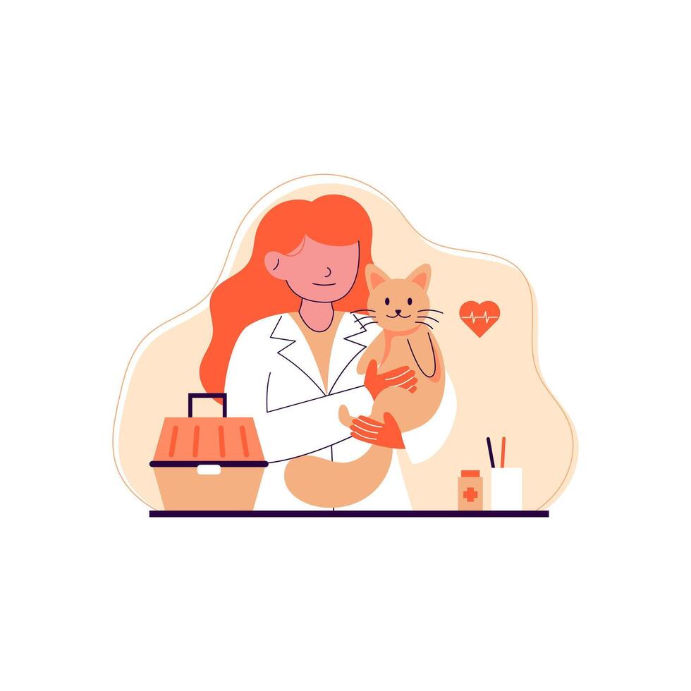 Veterinarian - Flat Design vector