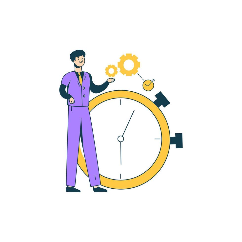 Time Management - Flat Design vector