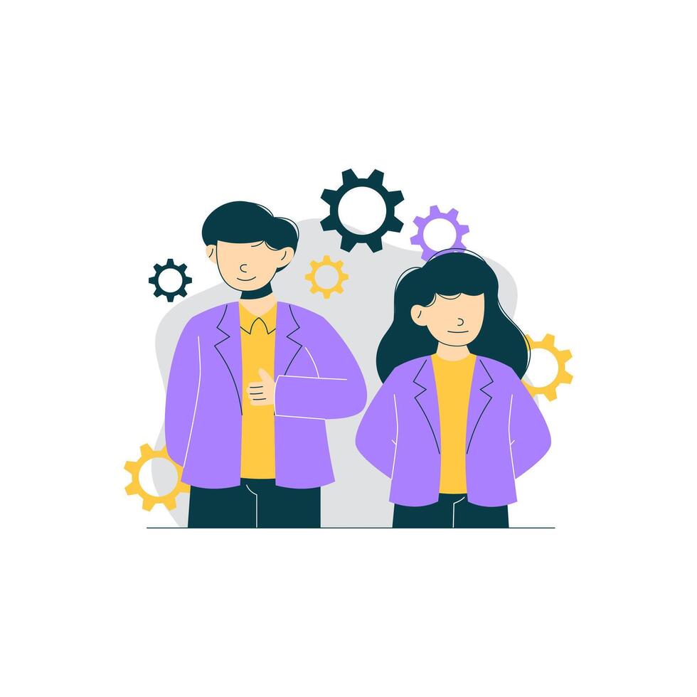 Business Partner - Flat Design vector