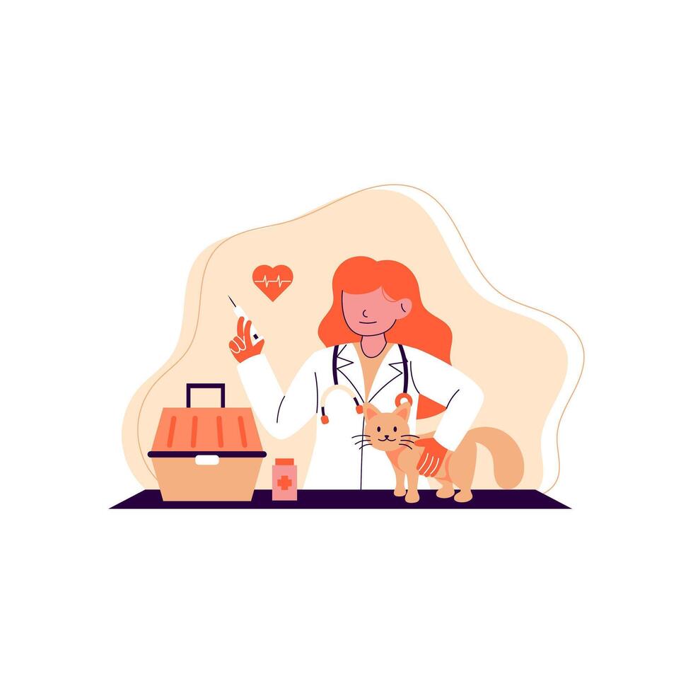 Veterinarian - Flat Design vector