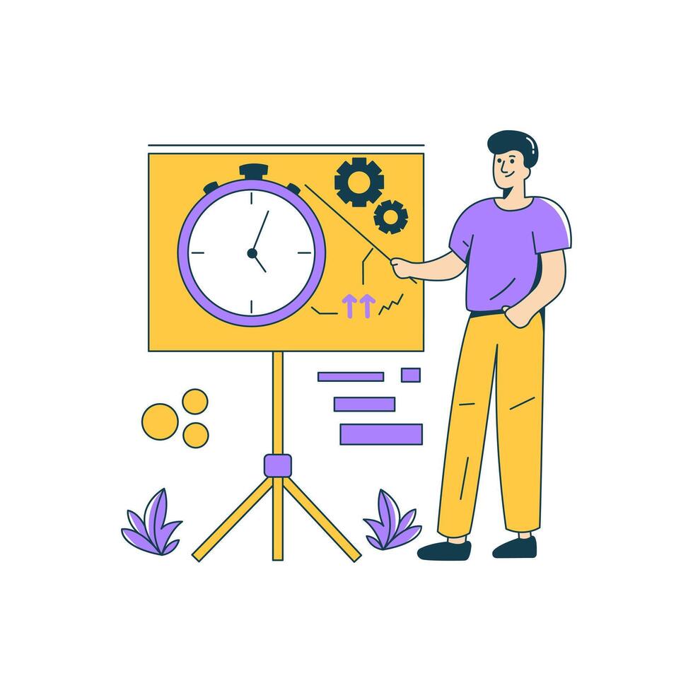 Time Management - Flat Design vector