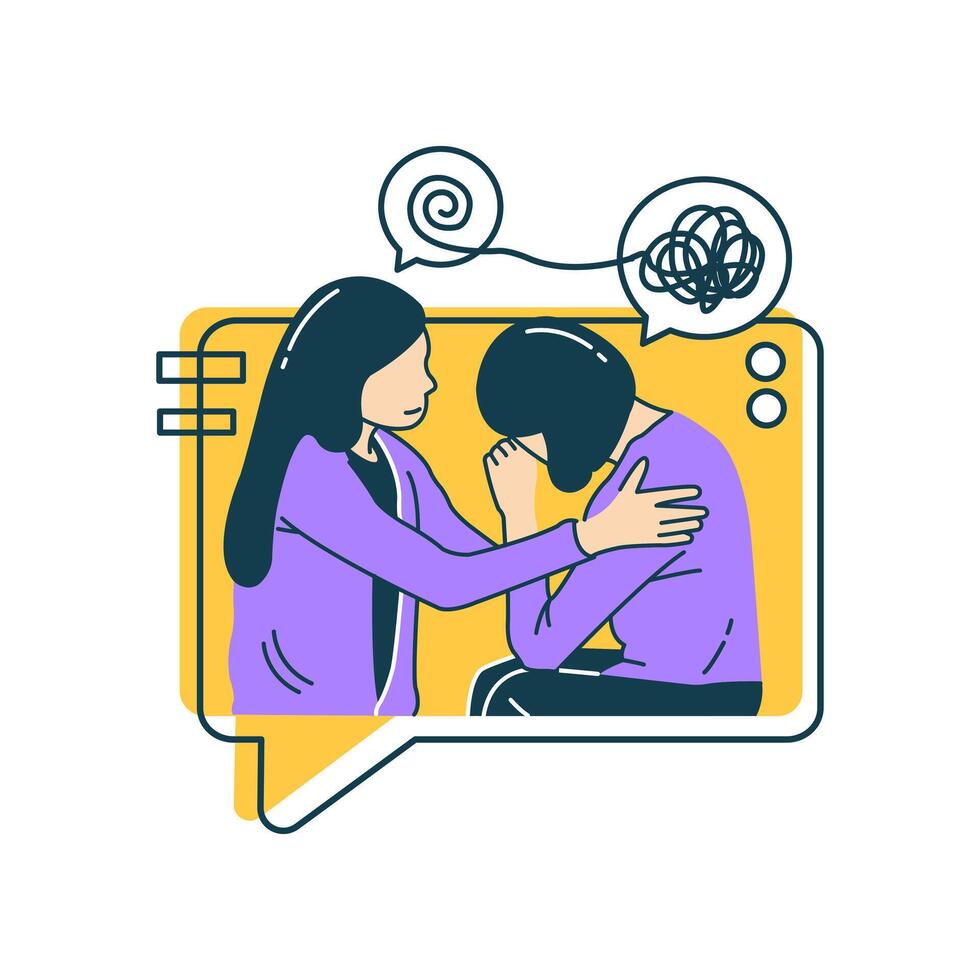 Therapy Session - Flat Design vector