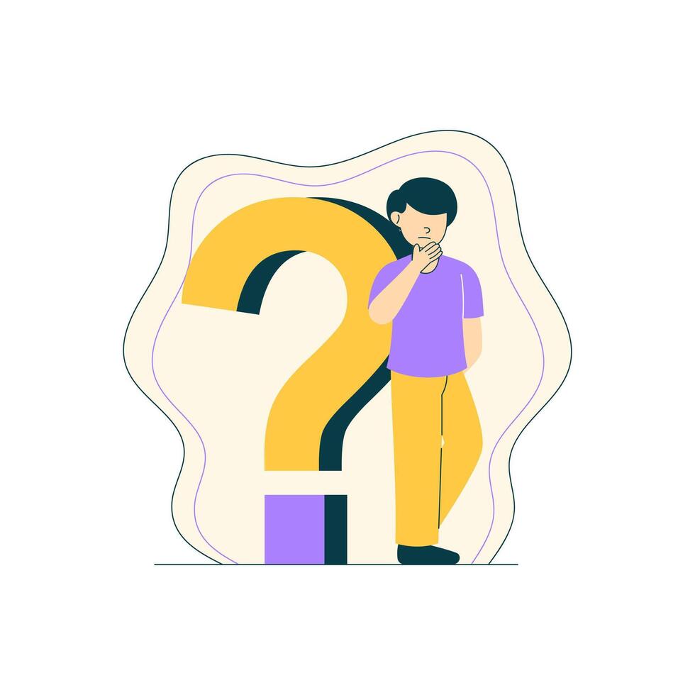 People Asking Questions - Flat Design vector