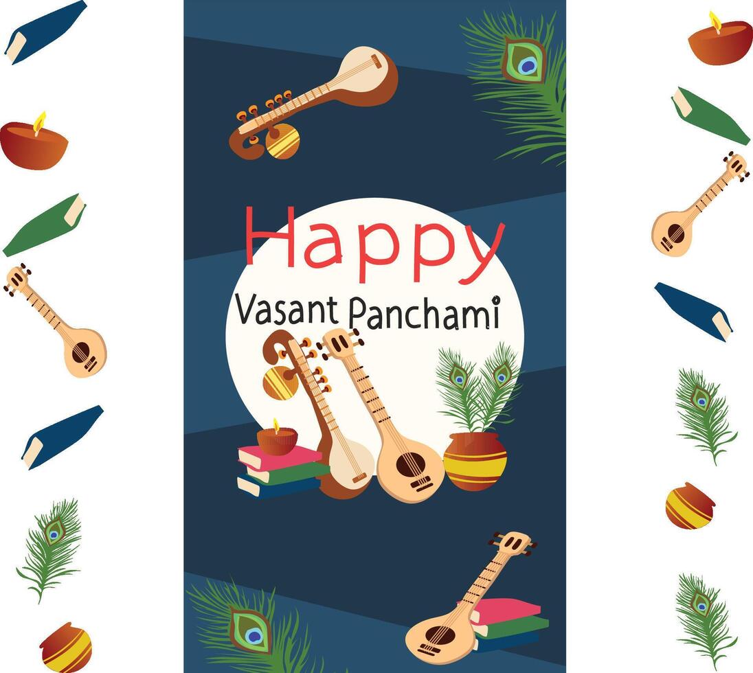 Happy Vasant Panchami vector illustration