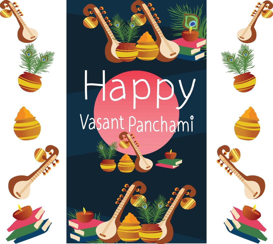 Happy Vasant Panchami vector illustration