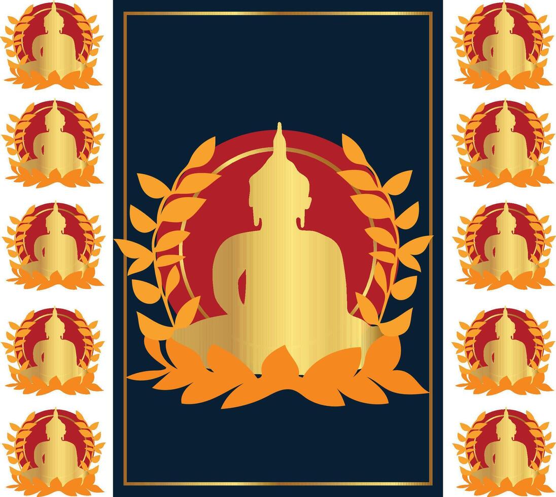 February 24 is makha bucha day Vector illustration.