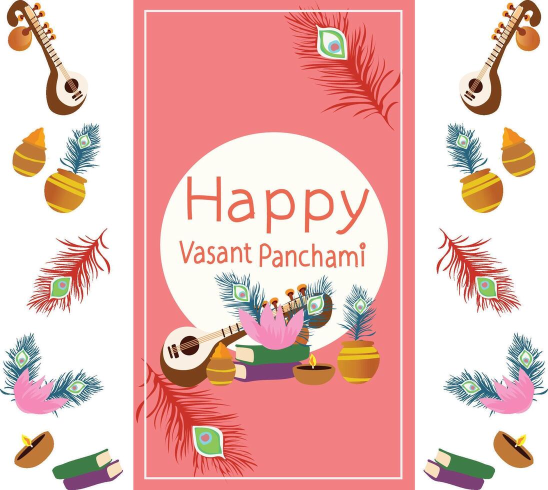 Happy Vasant Panchami vector illustration