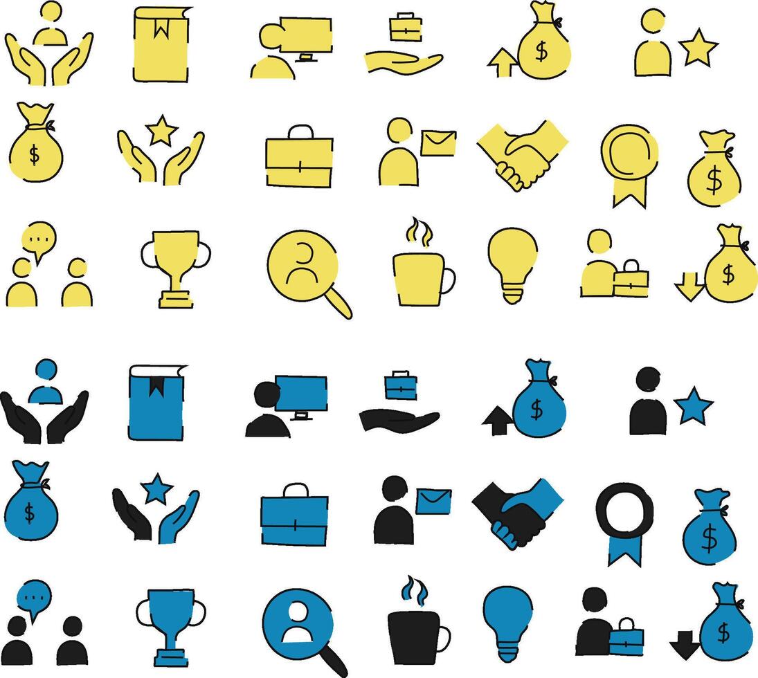 icons for web employment career icons vector