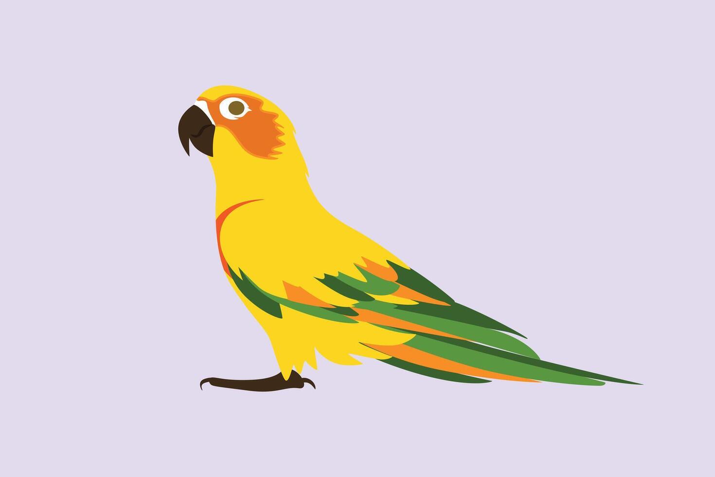 Flying bird concept. Colored flat vector illustration isolated.