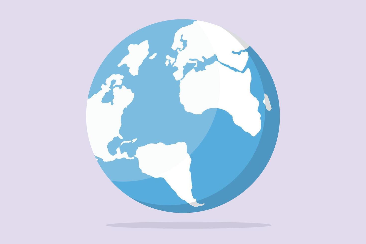 Globe. World map concept. Colored flat vector illustration isolated.