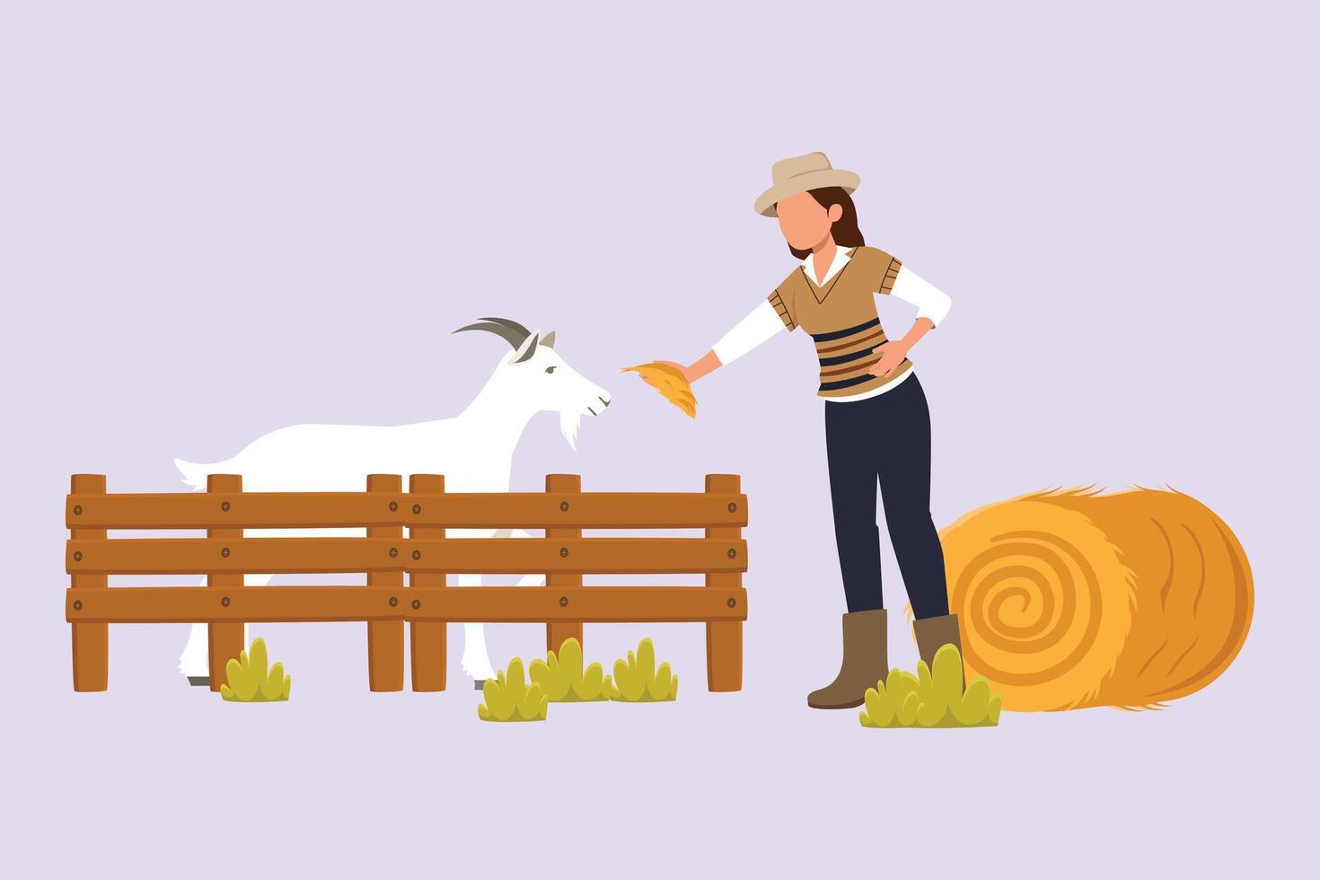 Farmer activity. Agricultural concept. Colored flat vector illustration isolated.