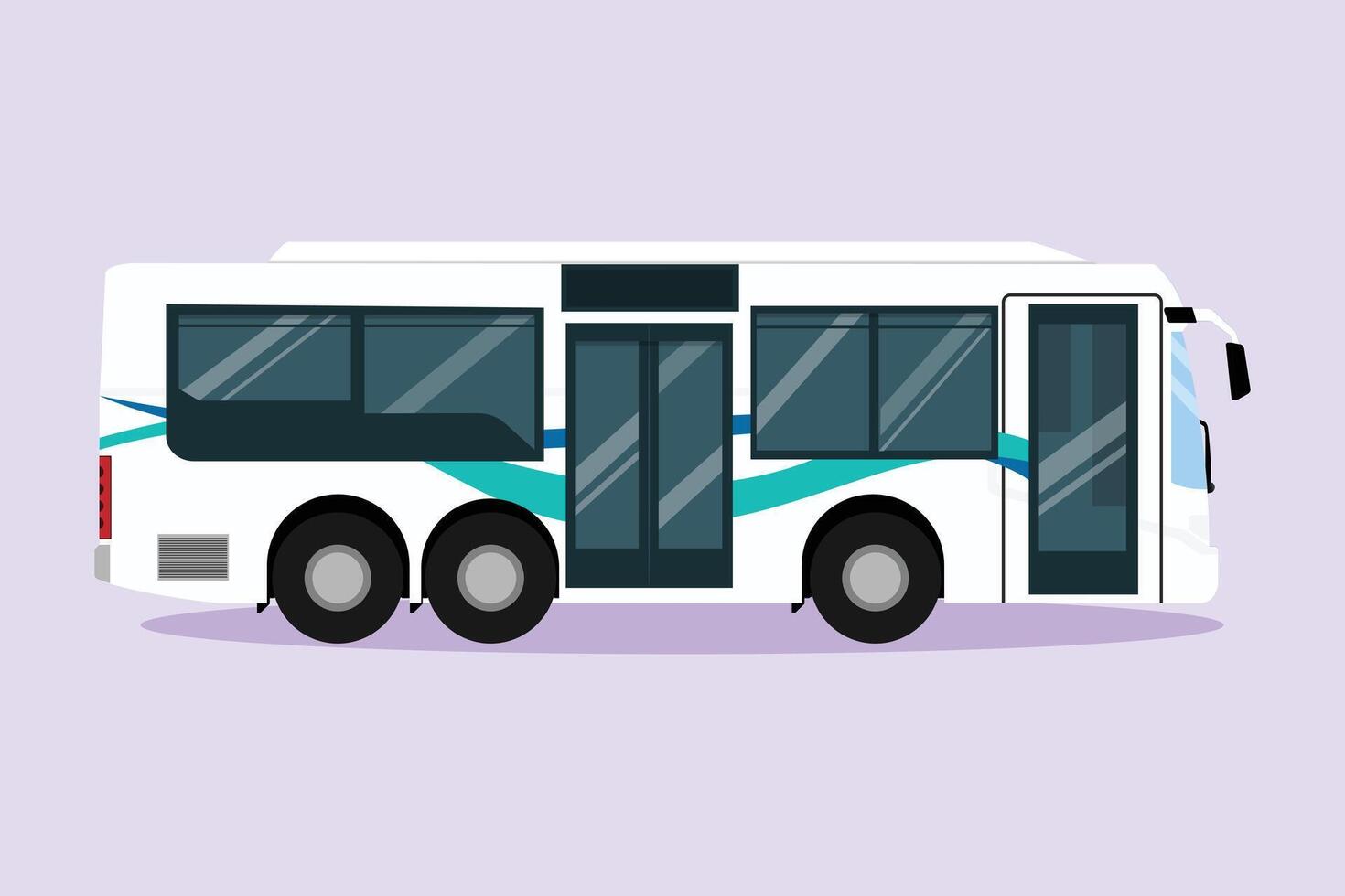 Modern Bus. Land transportation concept Colored flat vector illustration isolated.