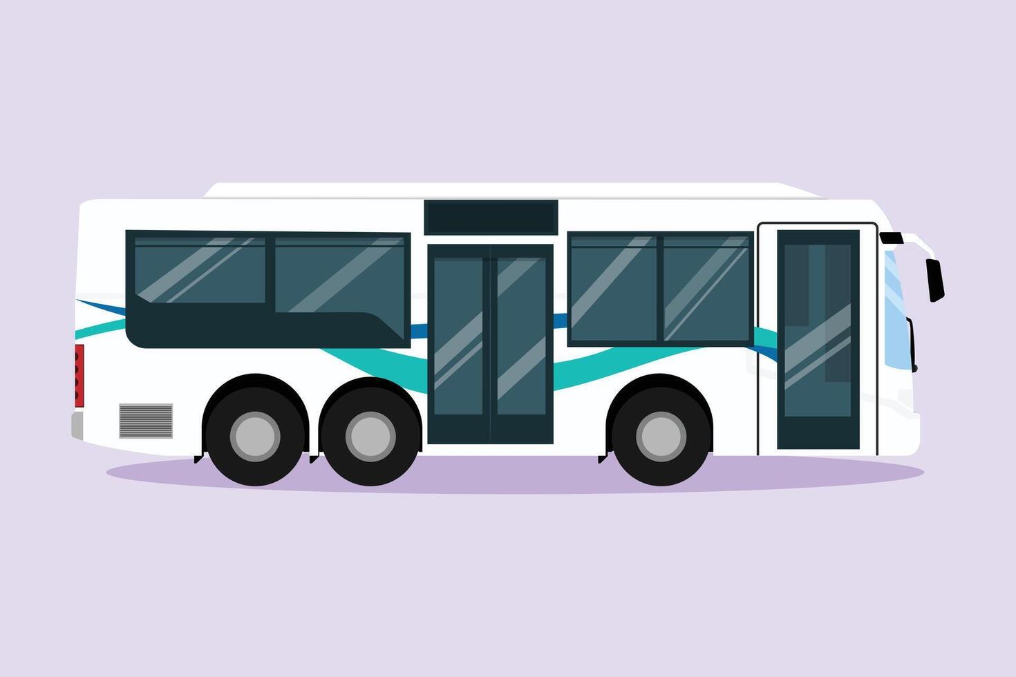 moderno autobús. tierra transporte concepto de colores plano vector ilustración aislado.