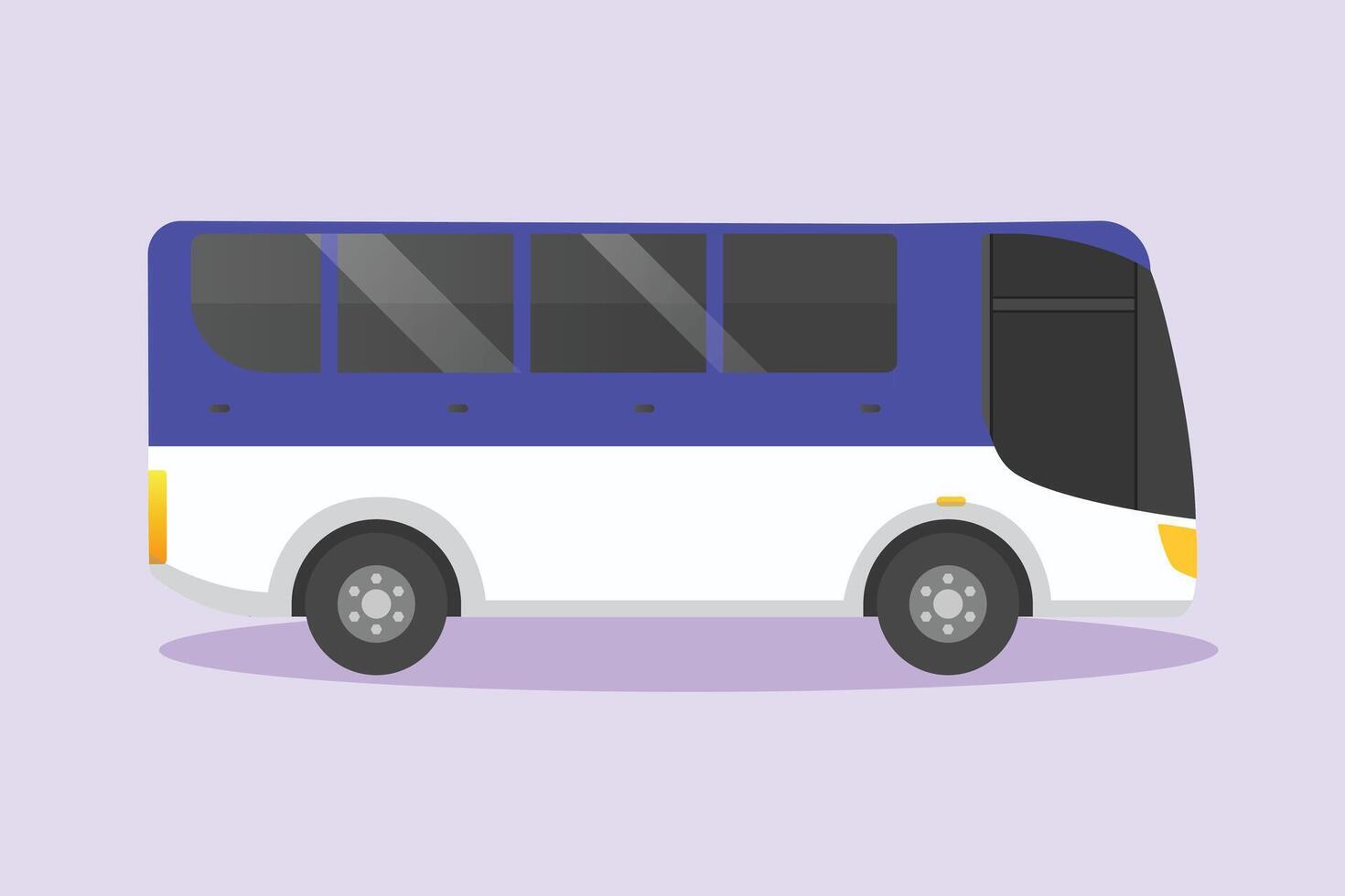 Modern Bus. Land transportation concept Colored flat vector illustration isolated.