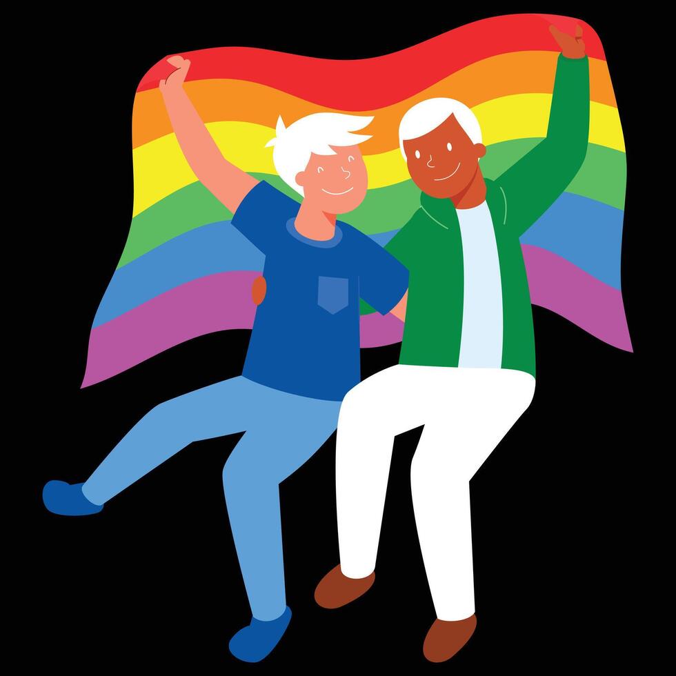 Inclusive Pride Flag Queer LGBTQIA BIPOC, Trans, Gay, Lesbian, Lgbtq pride month Pride Gradient Background with LGBTQ Pride Flag Colours Rainbow elements. Vector illustration