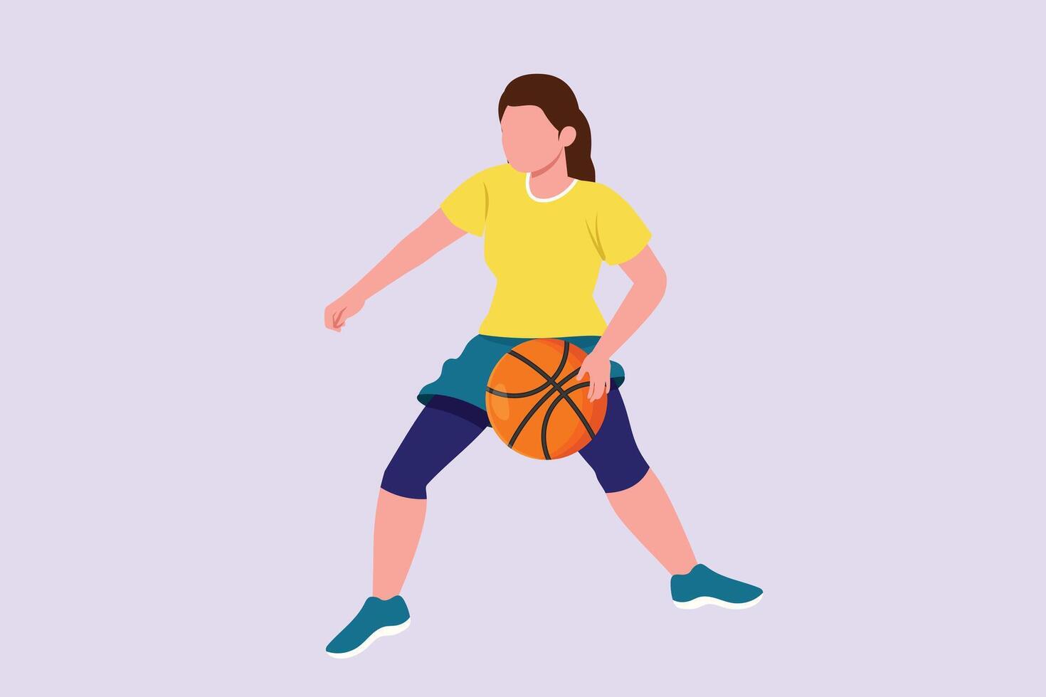 Basket ball concept. Colored flat vector illustration isolated.