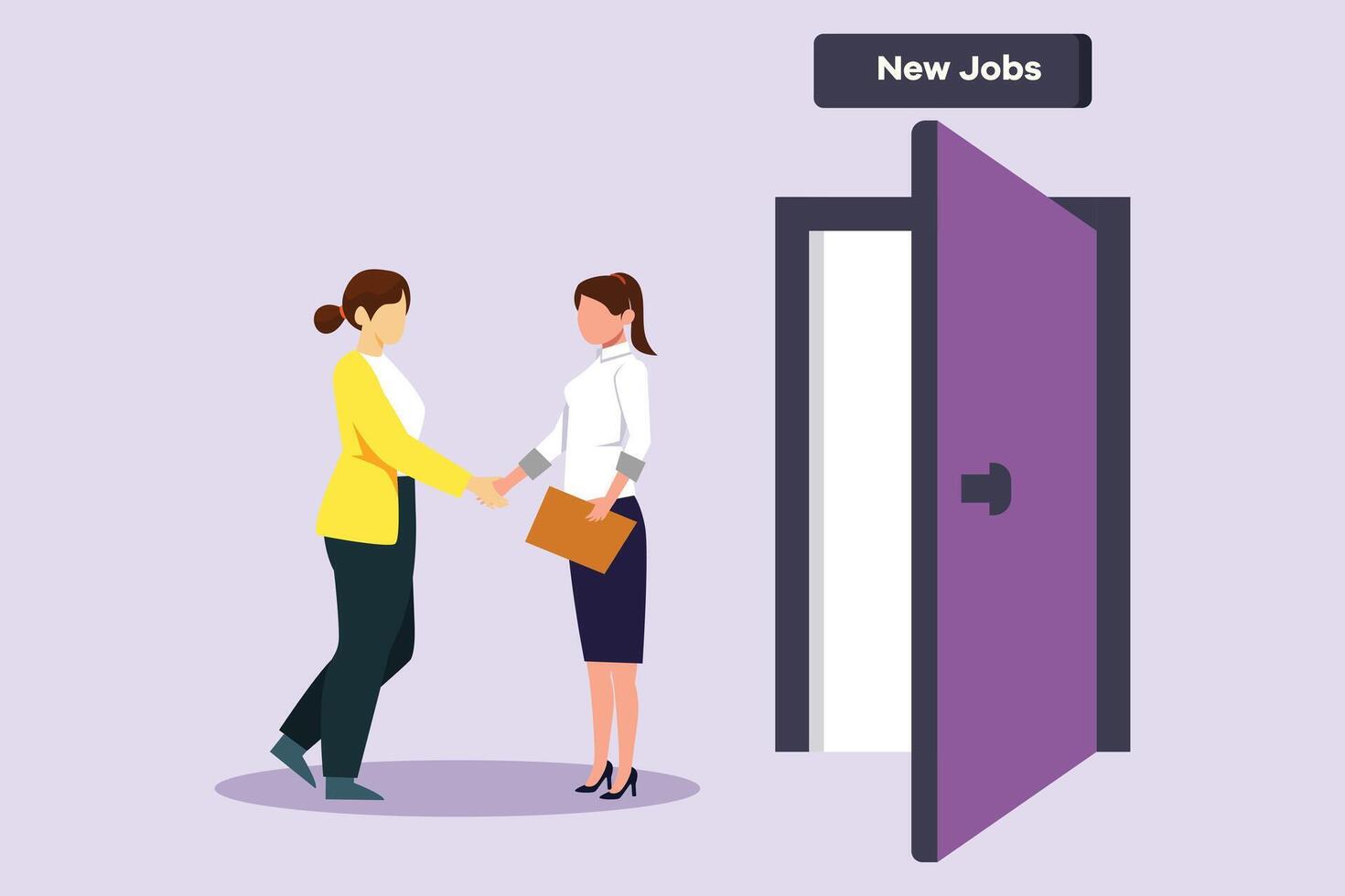 Change job or career. Improvement or progression concept. Colored flat vector illustration isolated.