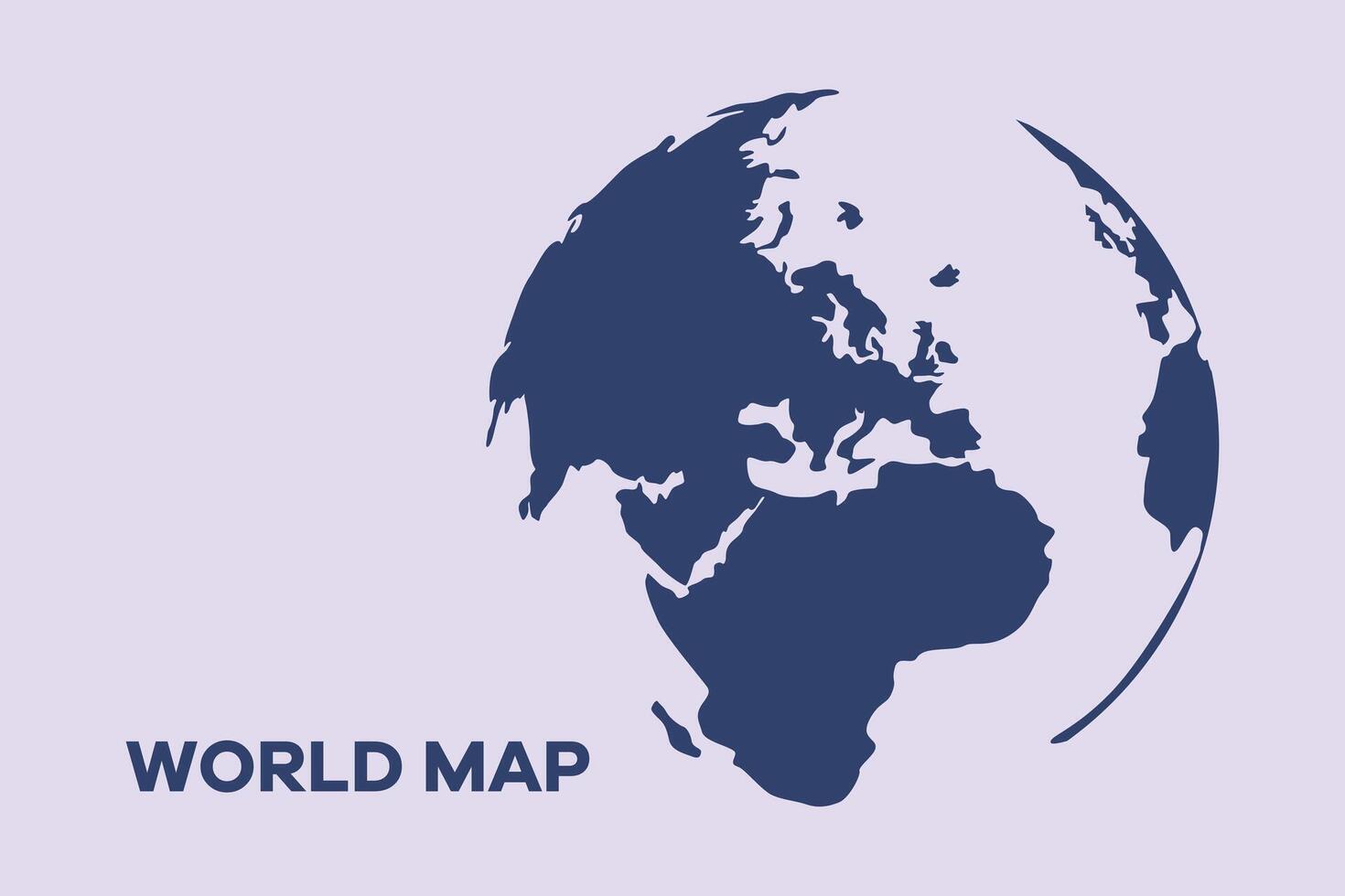 Globe. World map concept. Colored flat vector illustration isolated.