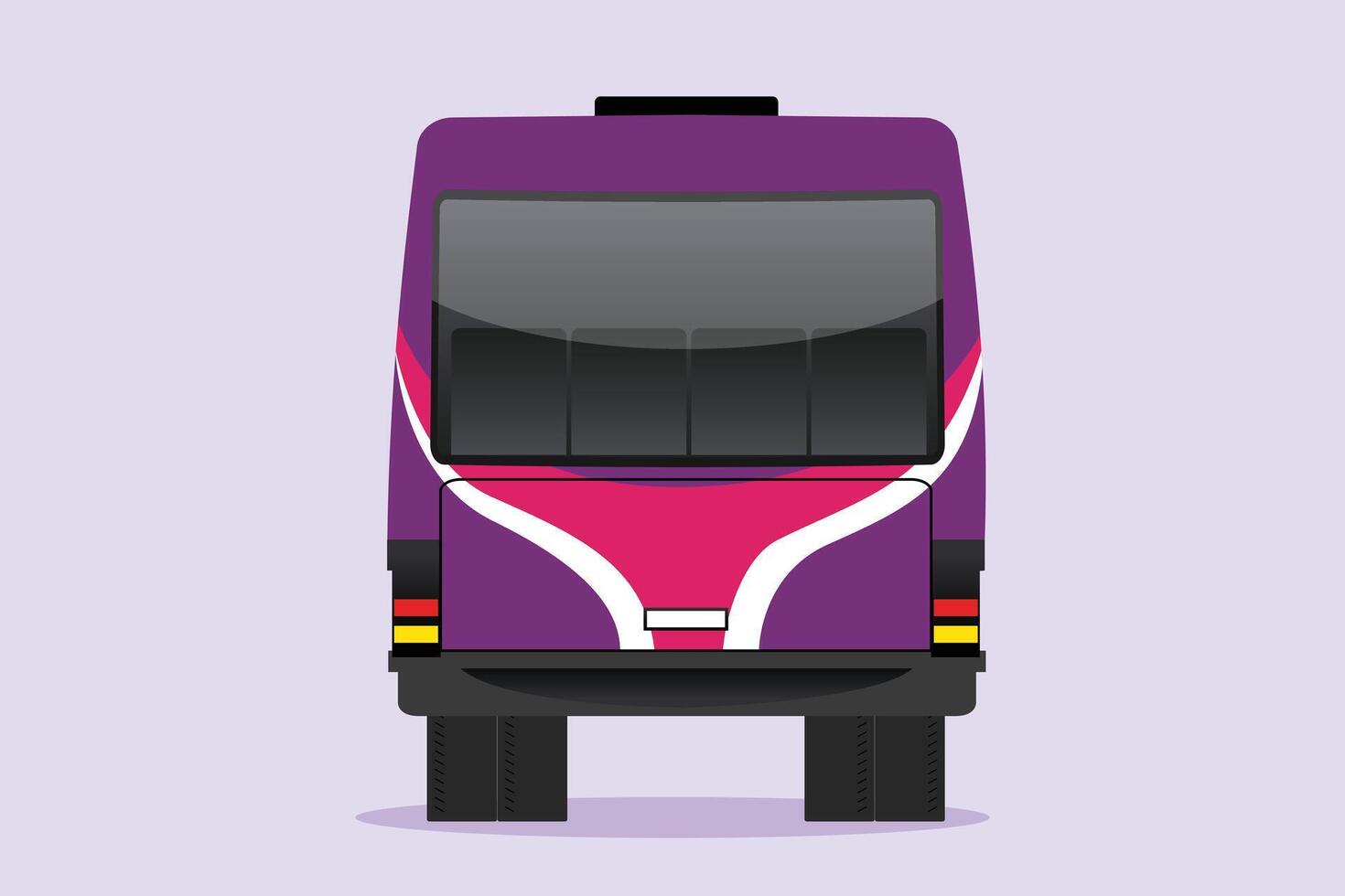 moderno autobús. tierra transporte concepto de colores plano vector ilustración aislado.