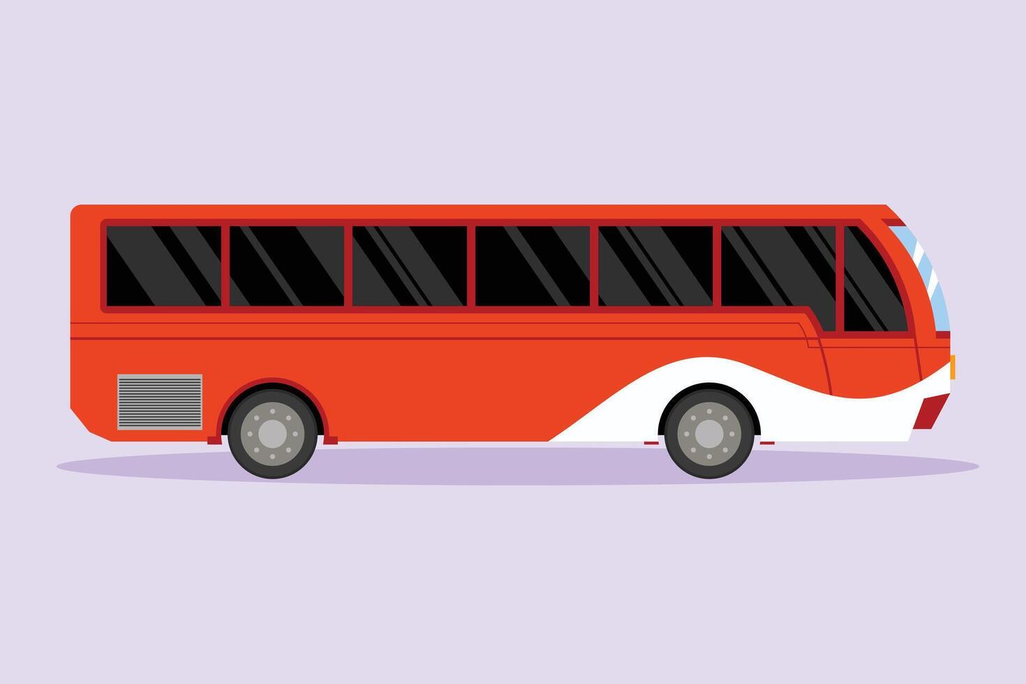 moderno autobús. tierra transporte concepto de colores plano vector ilustración aislado.