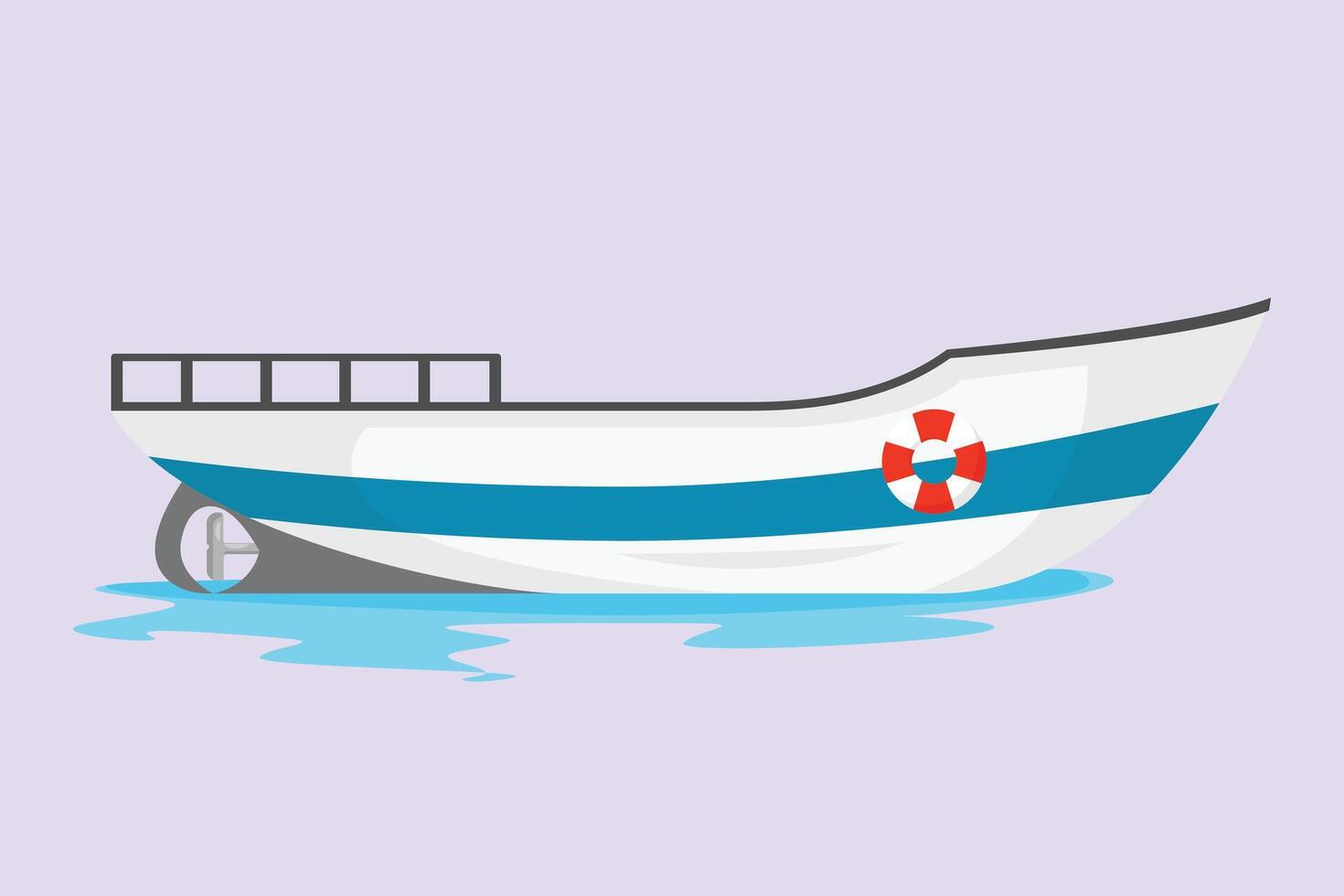 Sea transportation concept. Colored flat vector illustration isolated.