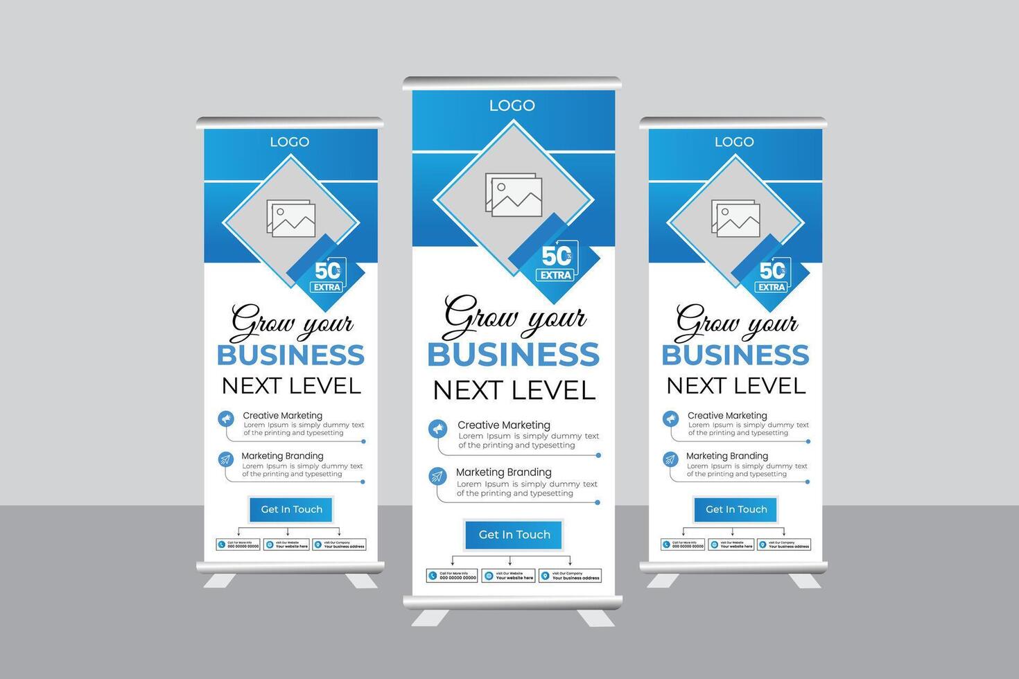 Business roll banner design vector file . Roll up business template layout brochure leaflet-vector