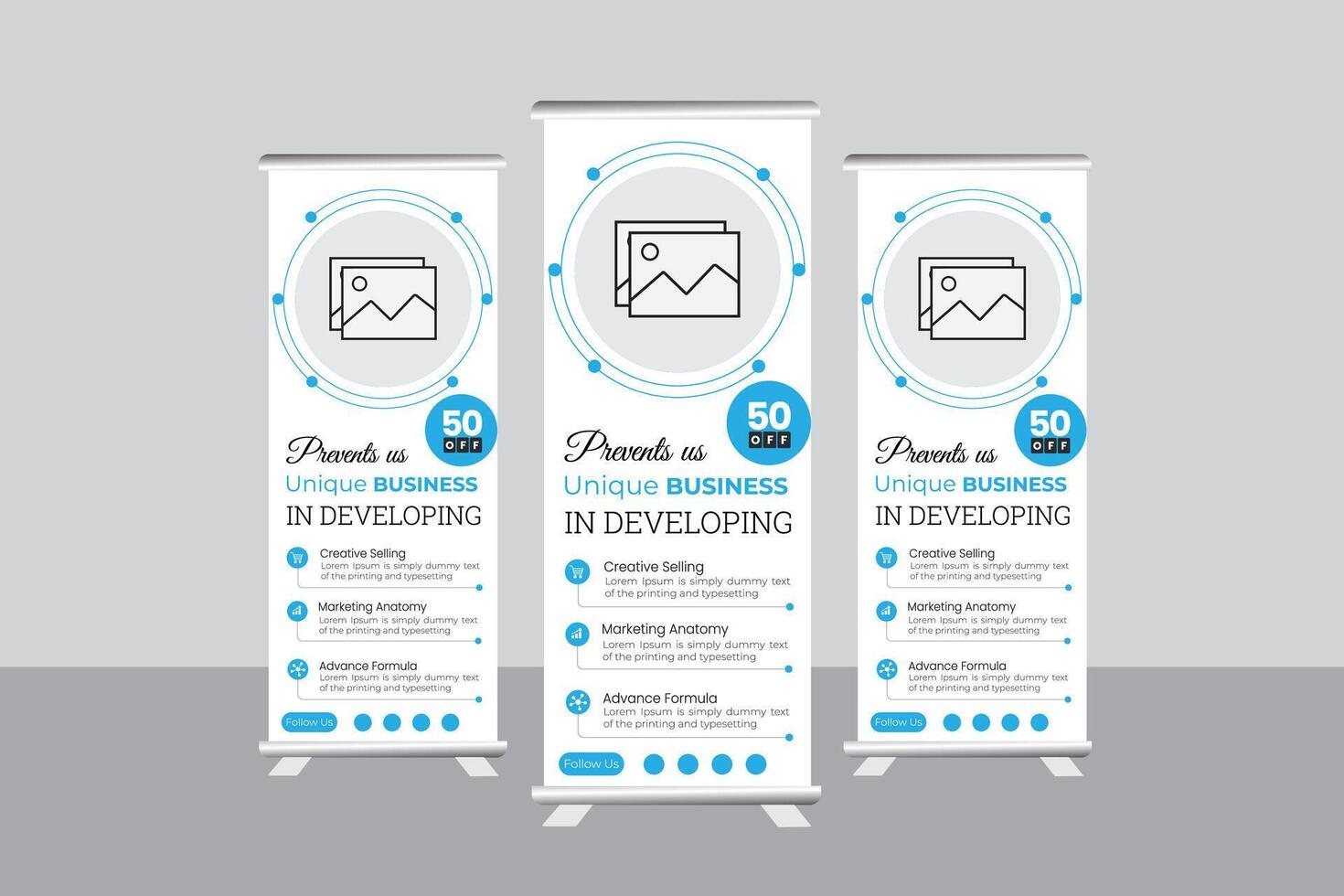 Business roll banner design vector file . Roll up business template layout brochure leaflet-vector