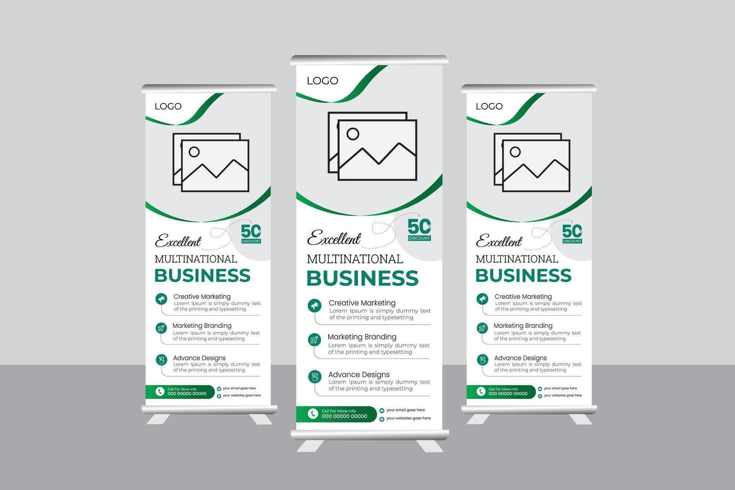 Business roll banner design vector file . Roll up business template layout brochure leaflet-vector