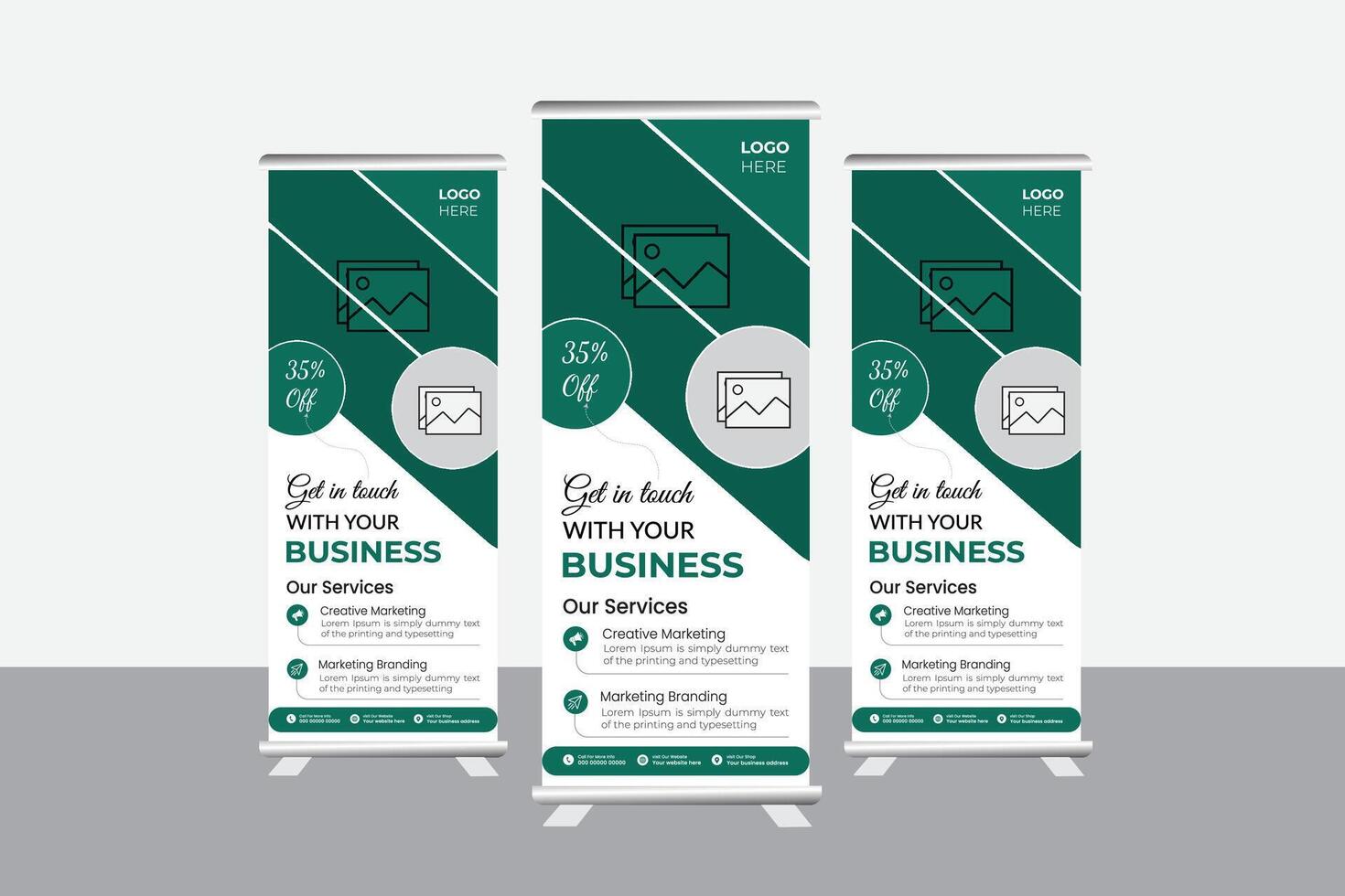 Business roll banner design vector file . Roll up business template layout brochure leaflet-vector