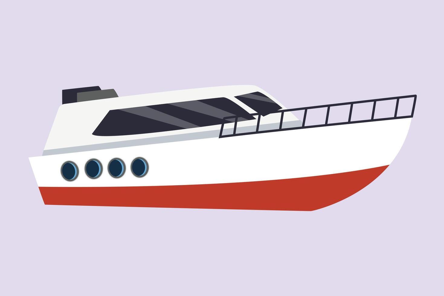 Sea transportation concept. Colored flat vector illustration isolated.