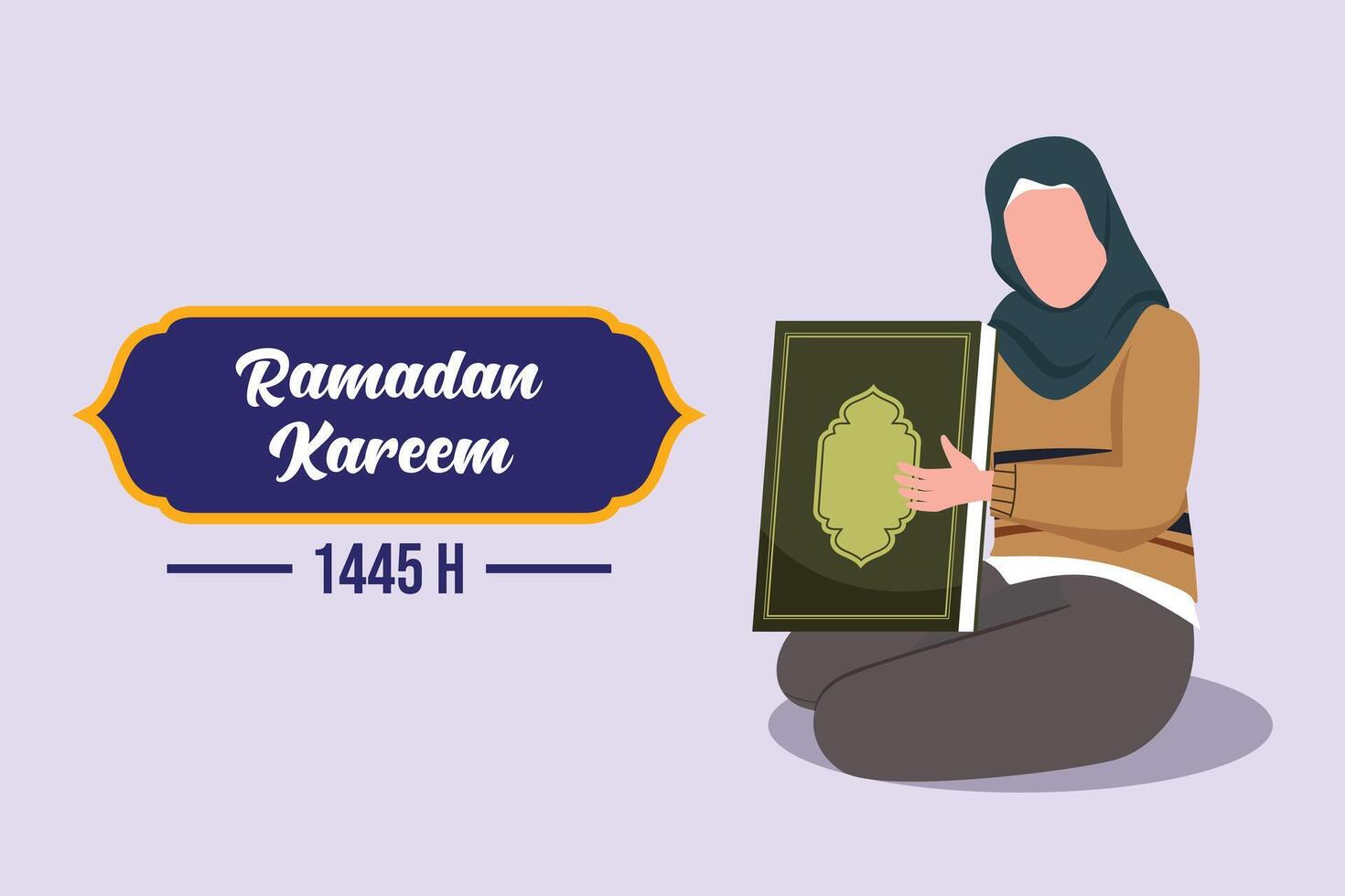 acogedor Ramadán concepto. de colores plano vector ilustración aislado.