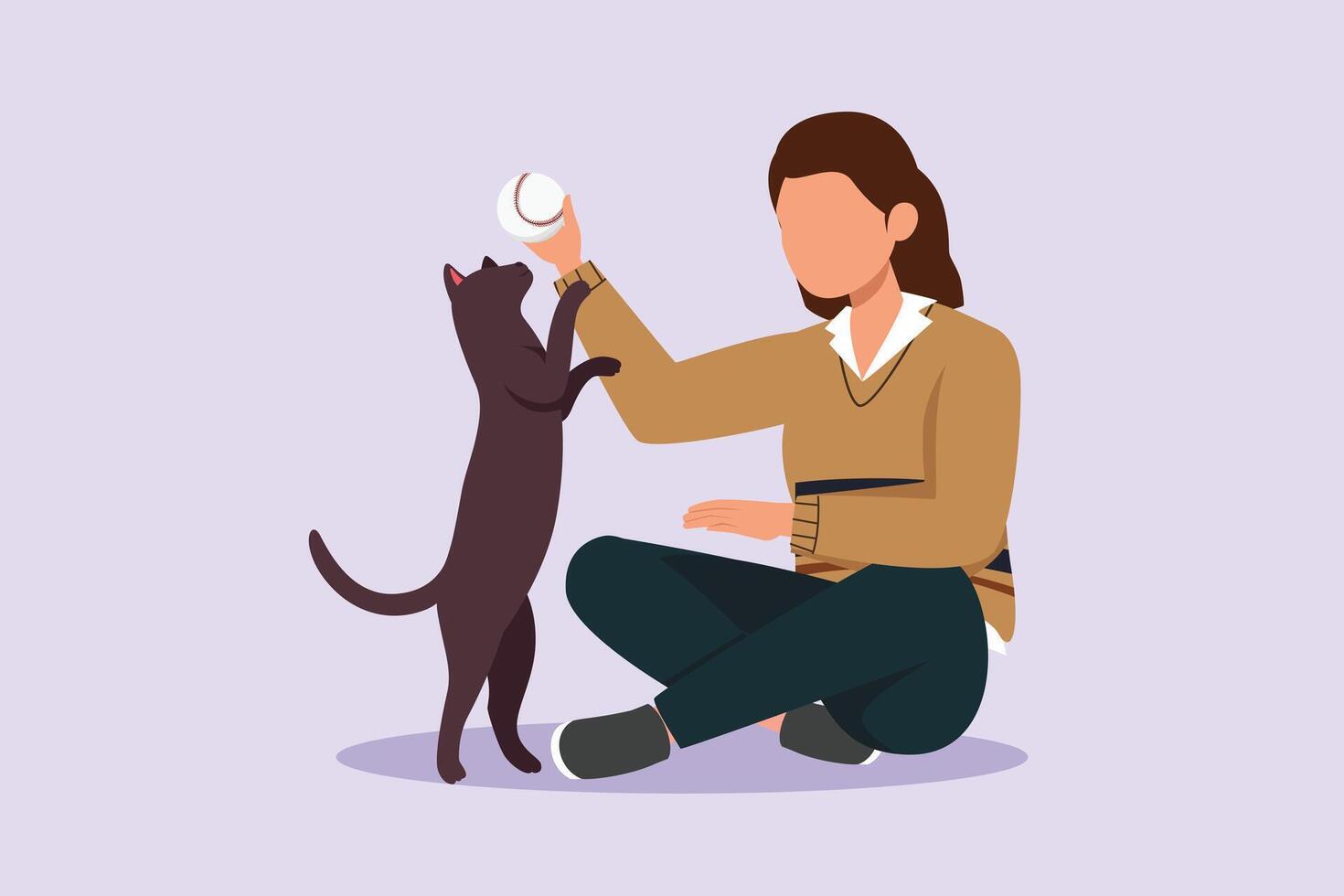 Urban Pet concept. Colored flat vector illustration isolated.