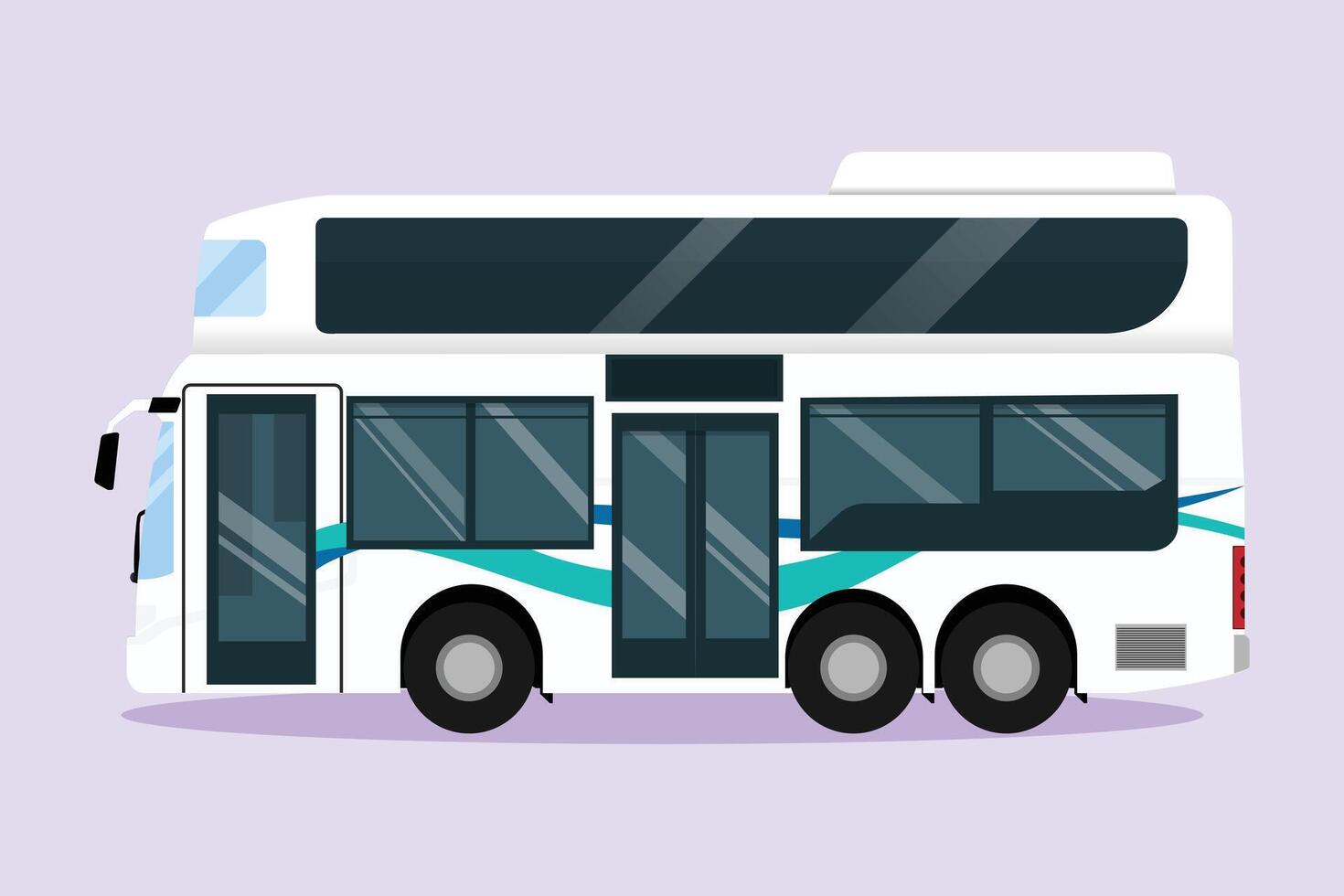 moderno autobús. tierra transporte concepto de colores plano vector ilustración aislado.