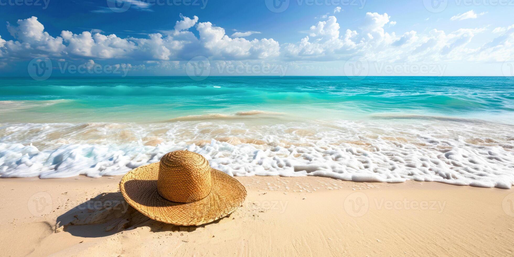 AI generated Going on beach vacation and making holiday plans photo