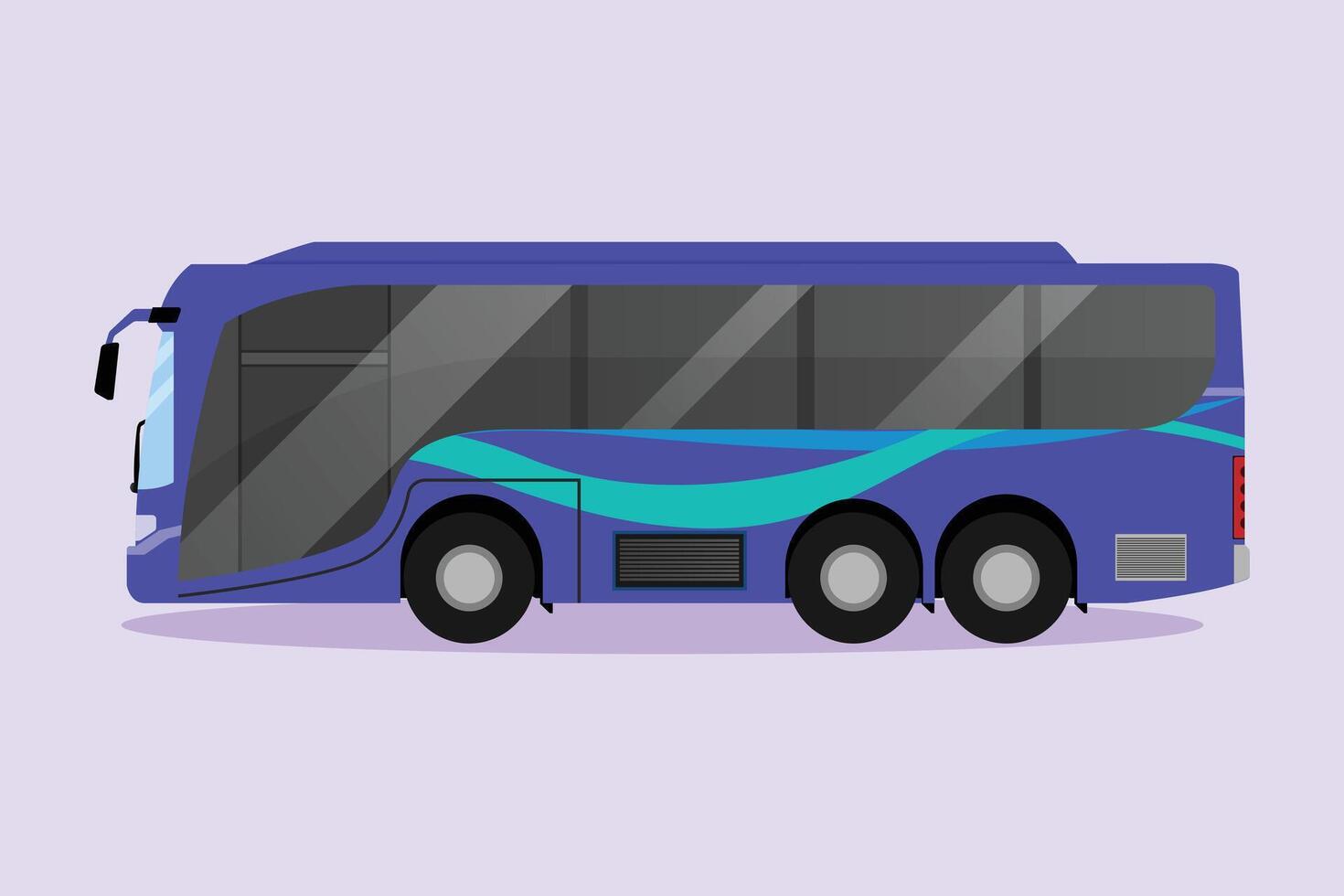 Modern Bus. Land transportation concept Colored flat vector illustration isolated.