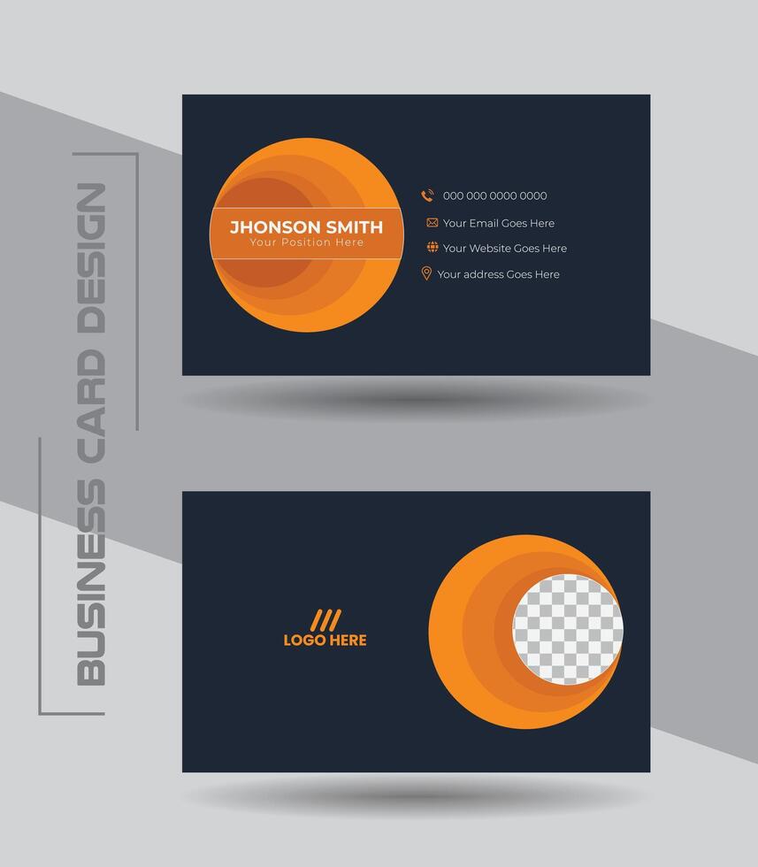 Creative simple style free vector business or visiting card design template.