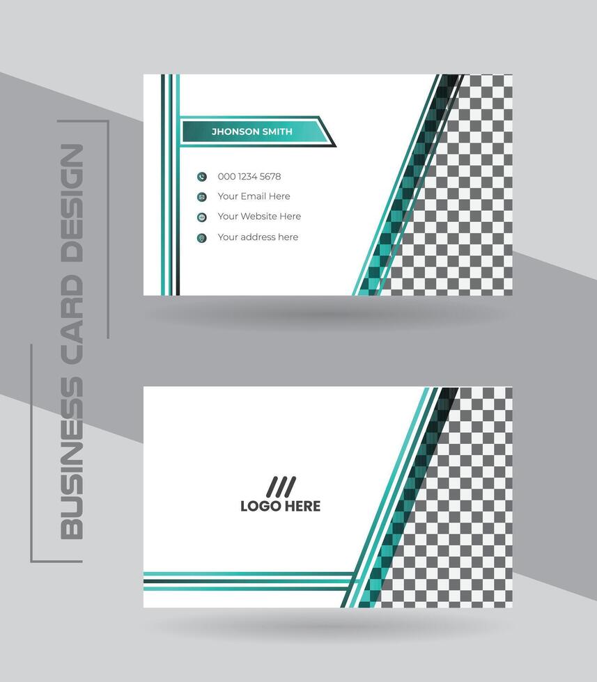 Abstract style free vector minimal business card template.