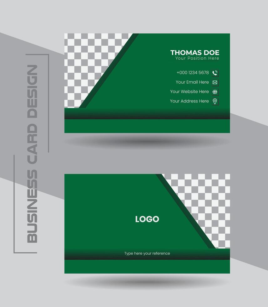 Abstract style free vector minimal business card template.