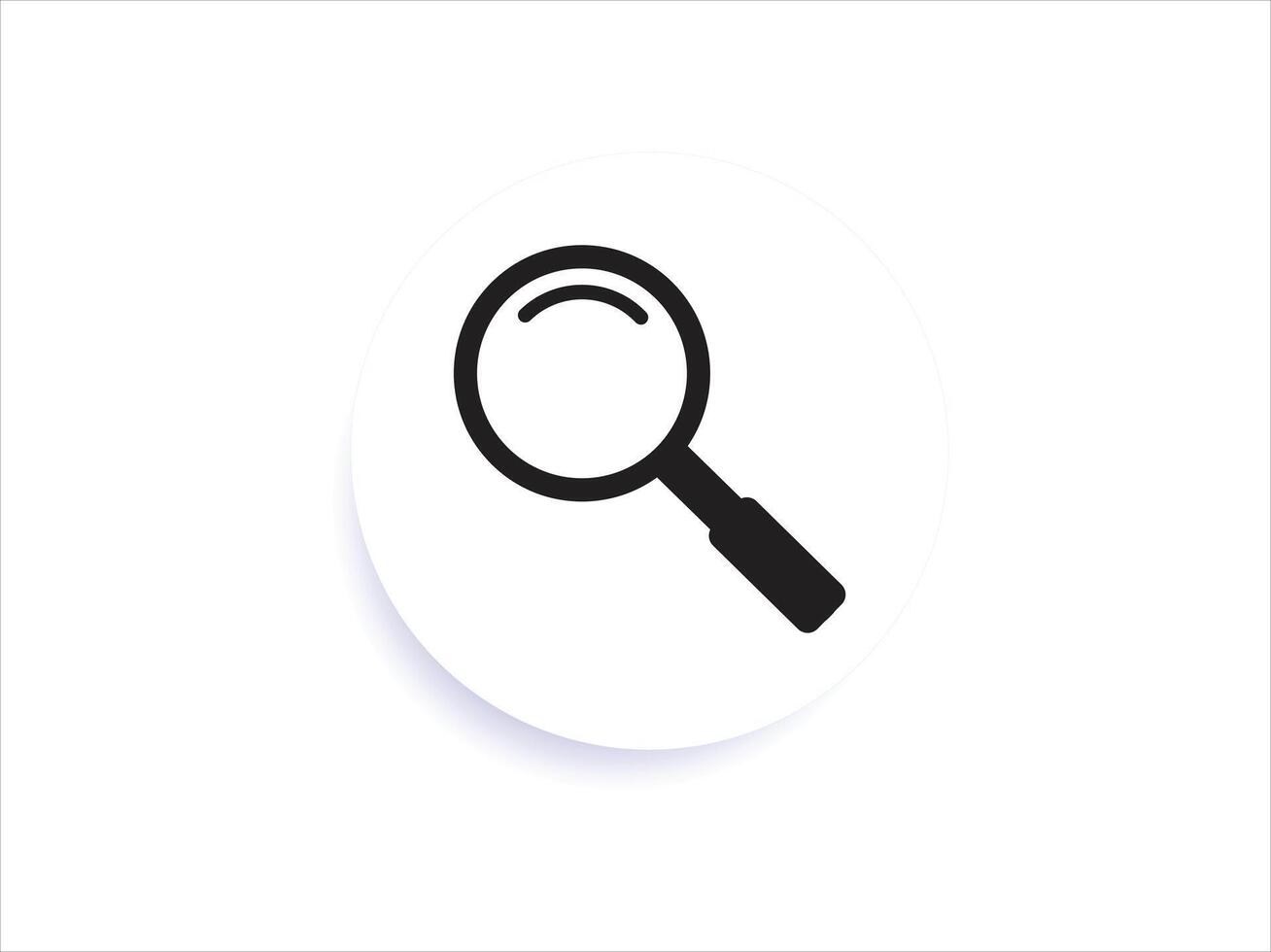 Search icon or Magnifying glass. Vector illustration.