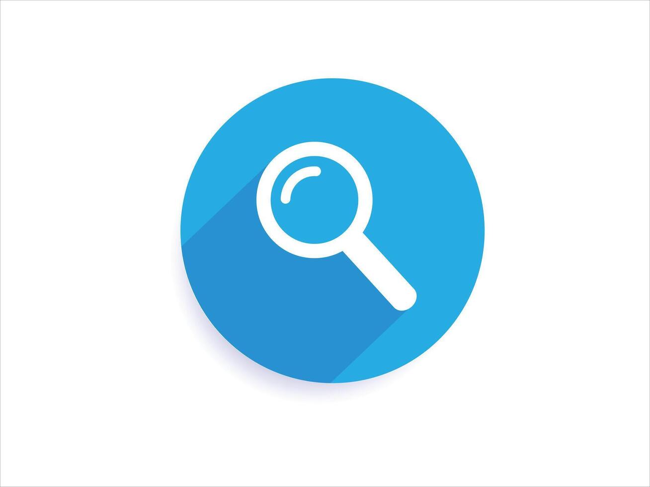 Search icon or Magnifying glass. Vector illustration.