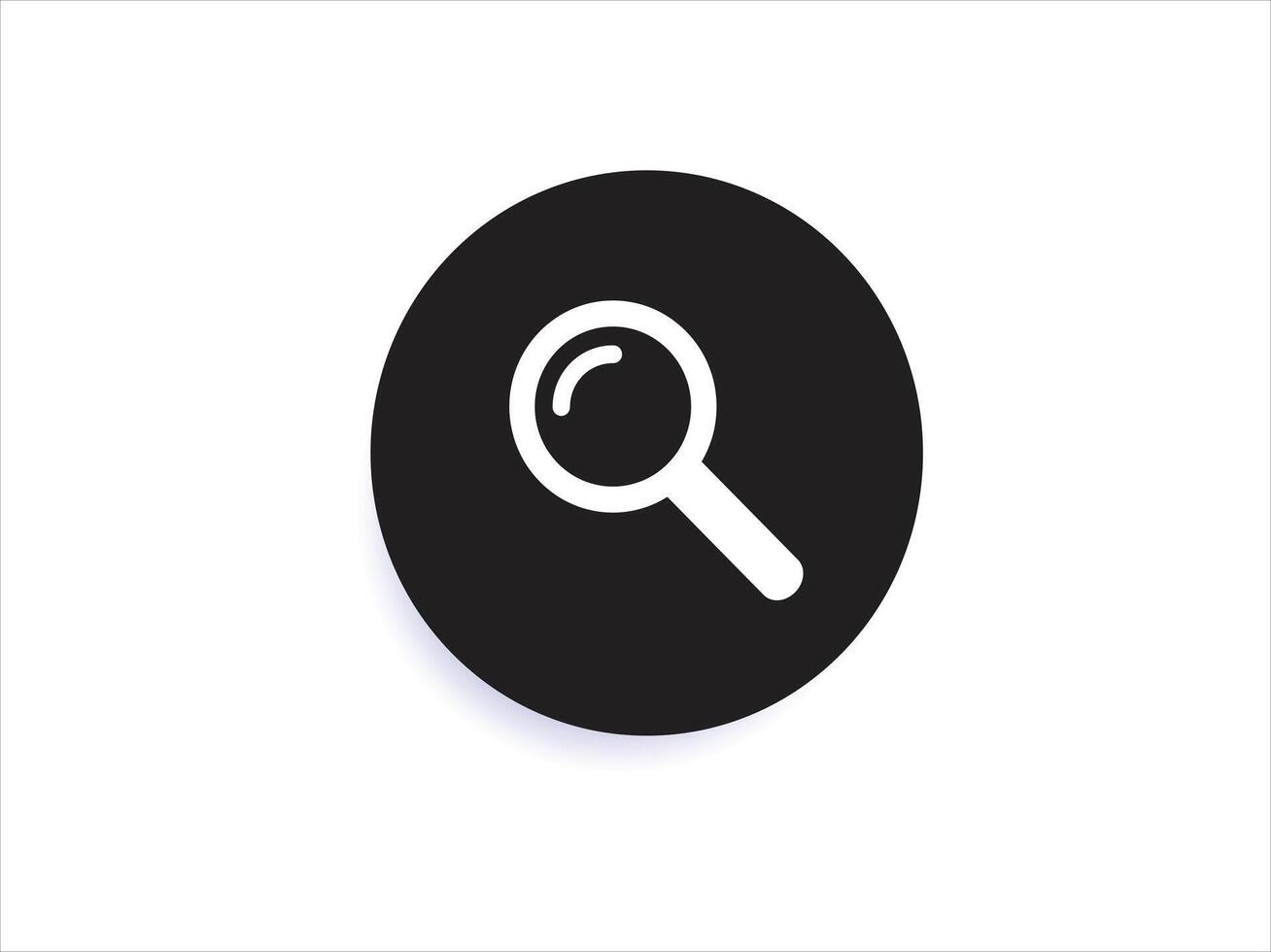 Search icon or Magnifying glass. Vector illustration.