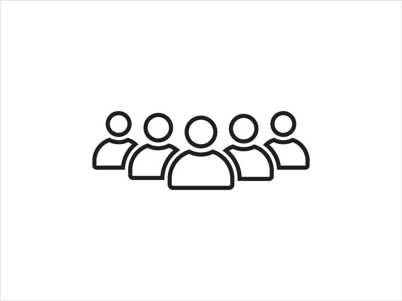 People icon . Collection of vector symbol on white background. Vector illustration.