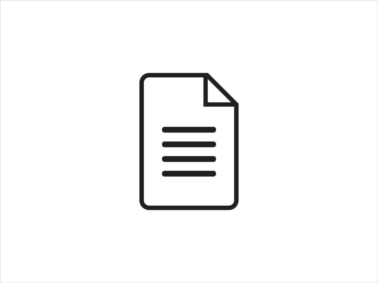 Document icon. Collection of vector symbol on white background. Vector illustration.