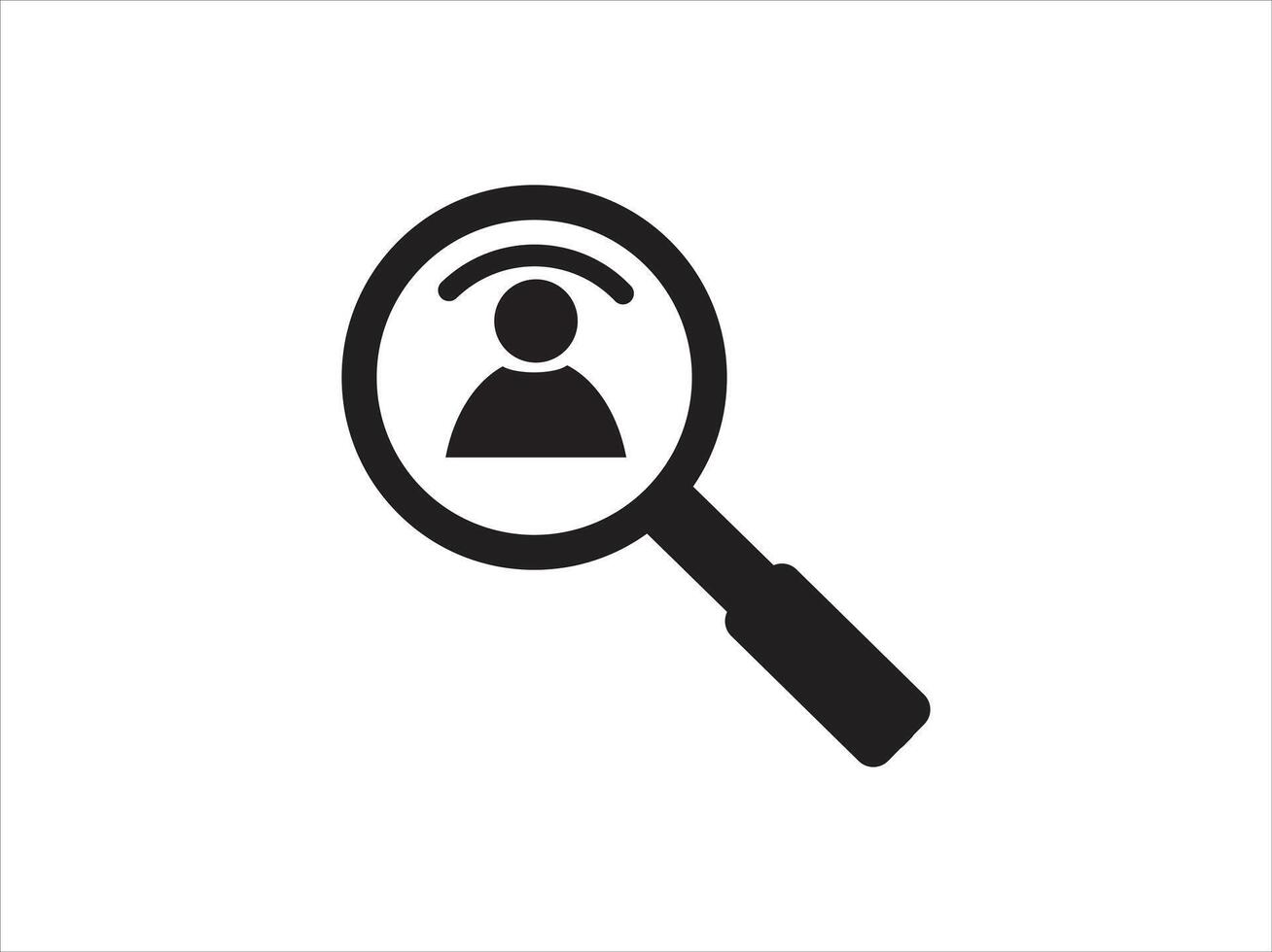 Search icon or Magnifying glass. Vector illustration.