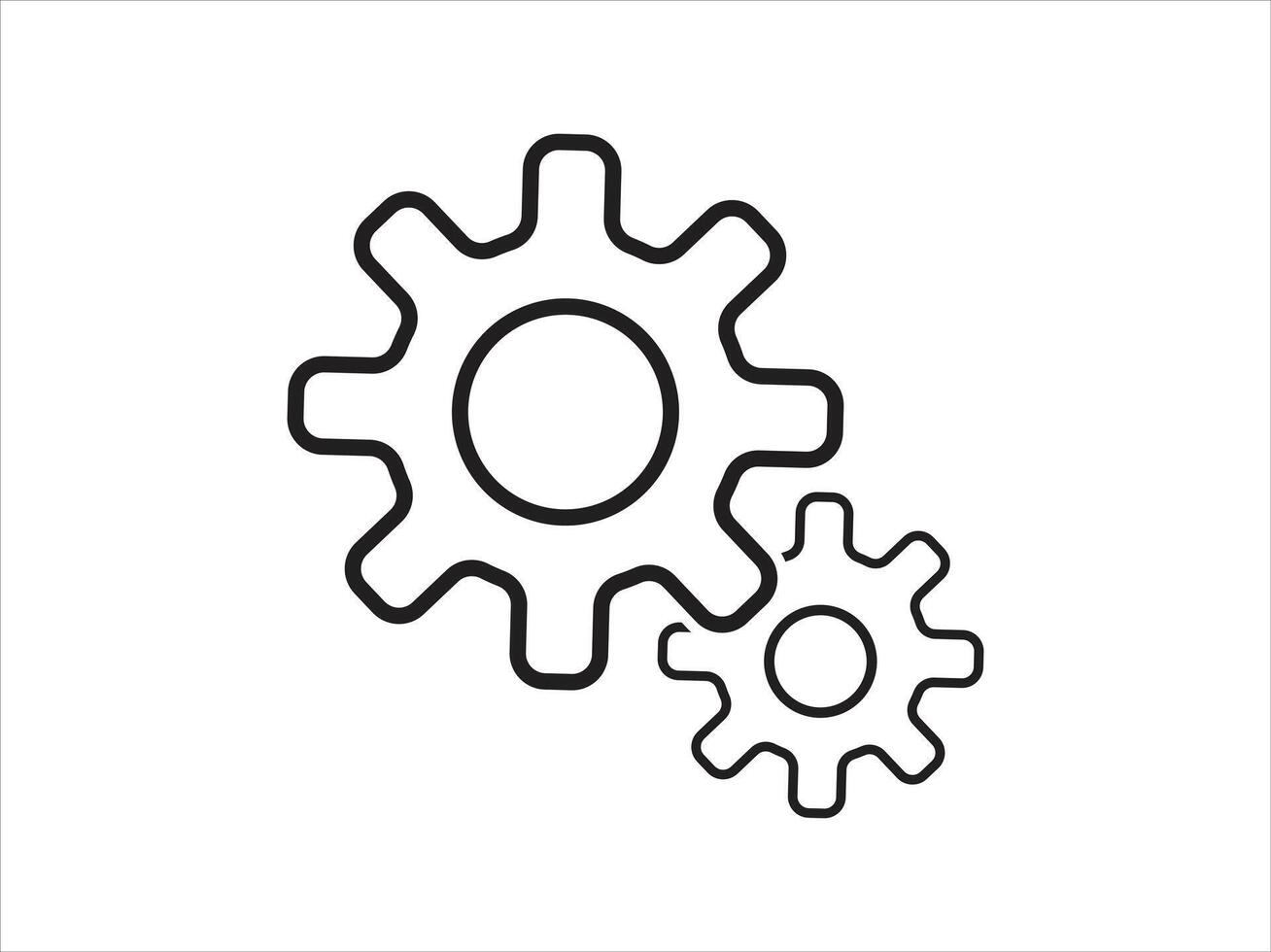 Setting icon. Collection of vector symbol on white background. Vector illustration.