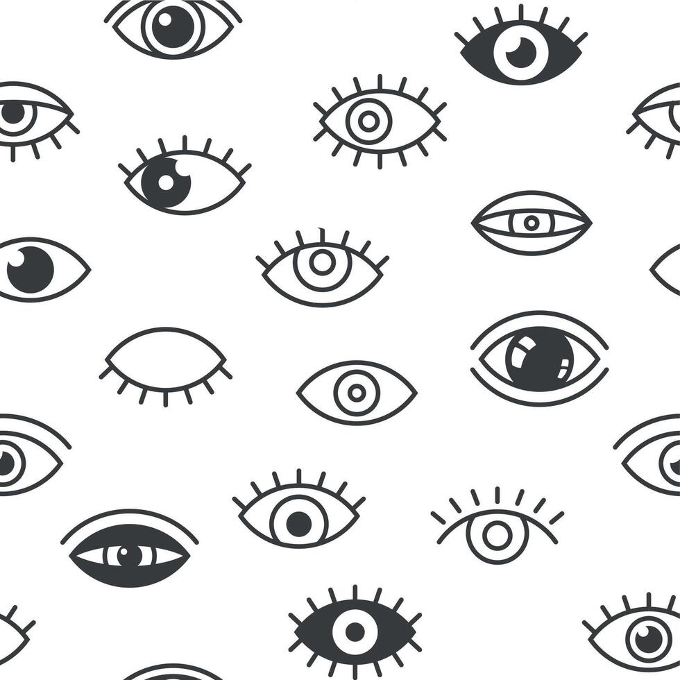 ojos modelo. sin costura impresión de humano ojo pestañas, moderno resumen mínimo antecedentes para envase papel tela textil diseño. vector textura